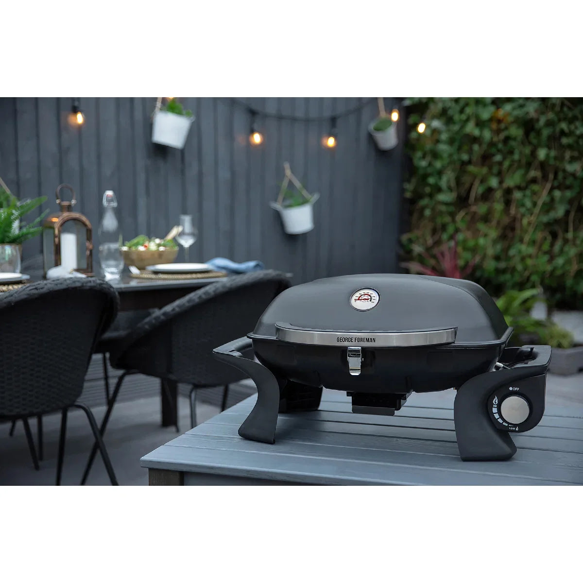 George Foreman GFSBBQ1 Portable Gas BBQ in Black