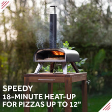George Foreman GFWPPO1BPC 12'' Wood Pellet Pizza Oven with Paddle & Carry Bag in Black