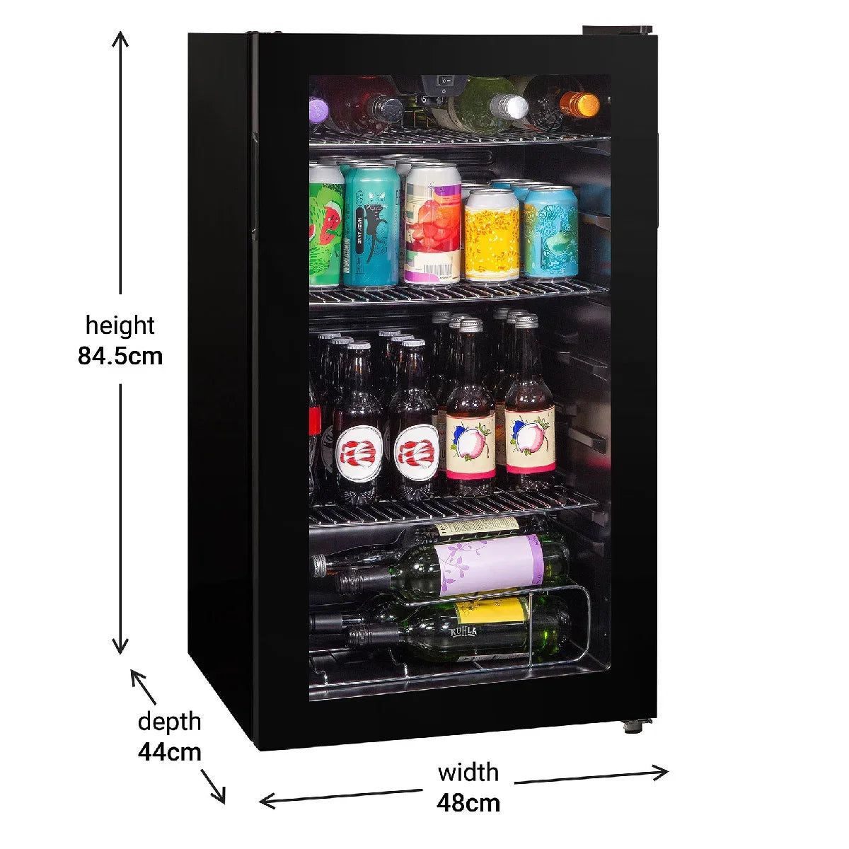 Kuhla K48BC101B 90 Can Beverage Cooler in Black