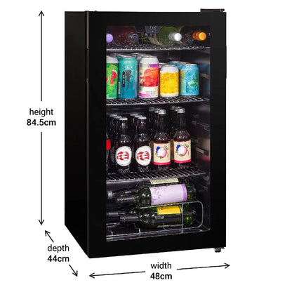 Kuhla K48BC101B 90 Can Beverage Cooler in Black