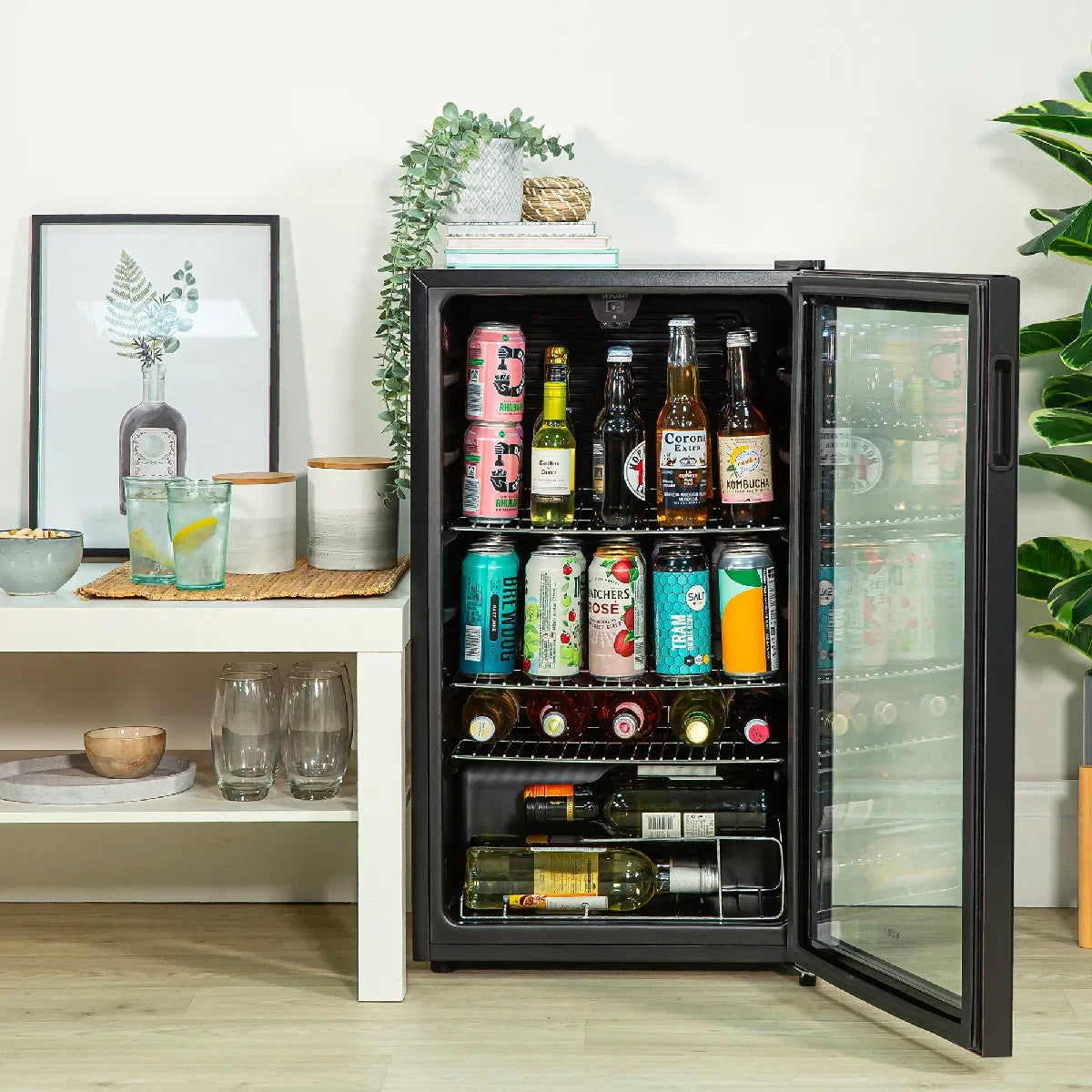 Kuhla K48BC101B 90 Can Beverage Cooler in Black
