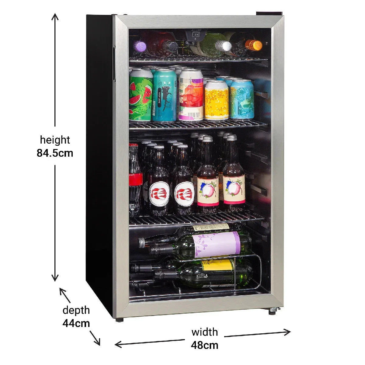 Kuhla K48BC101SS 90 Can Beverage Cooler in Stainless Steel