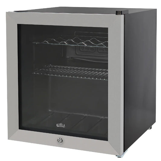 Kuhla KBC1SS 46L Lockable Glass Door Beer, Wine and Drinks Cooler in Stainless Steel