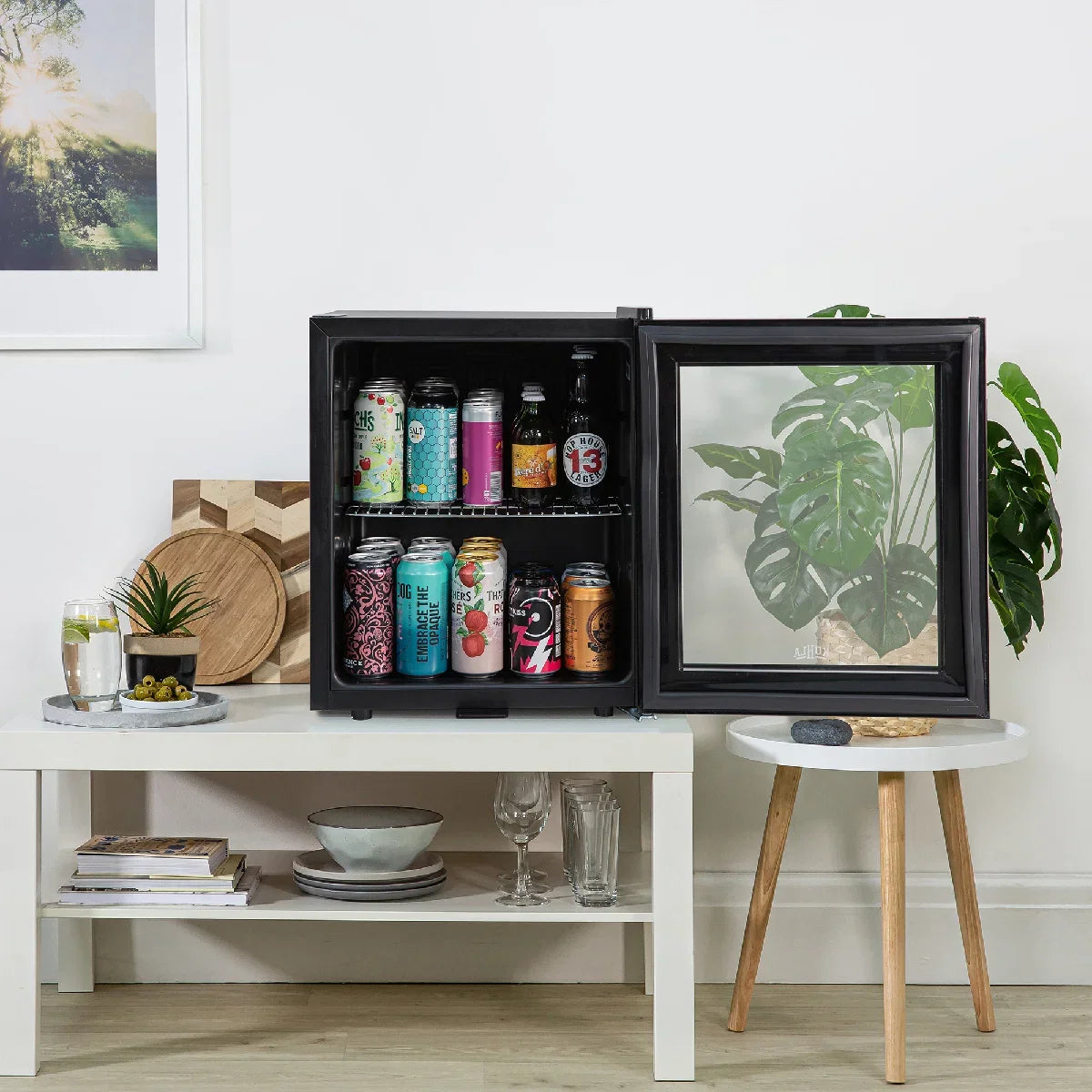 Kuhla KBC1SS 46L Lockable Glass Door Beer, Wine and Drinks Cooler in Stainless Steel