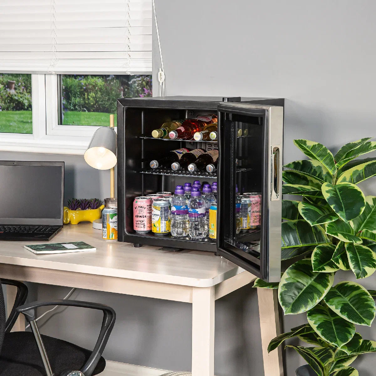 Kuhla KBC1SS 46L Lockable Glass Door Beer, Wine and Drinks Cooler in Stainless Steel