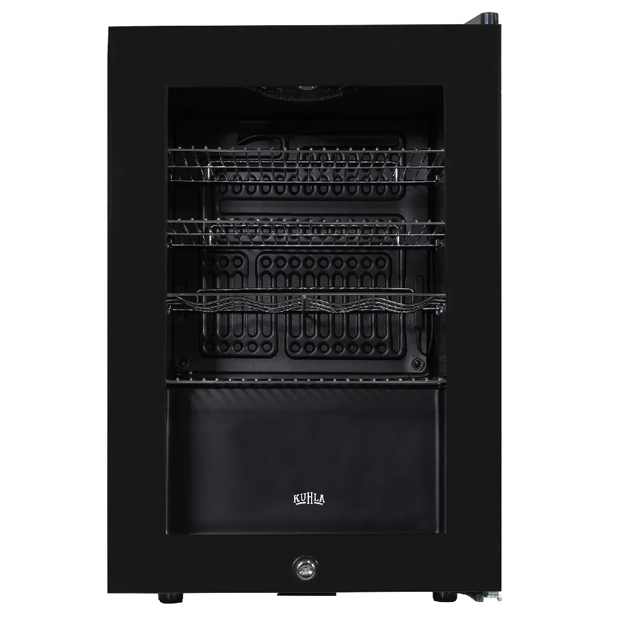 Kuhla KBC2B 62L Lockable Glass Door Beer, Wine and Drinks Cooler in Black