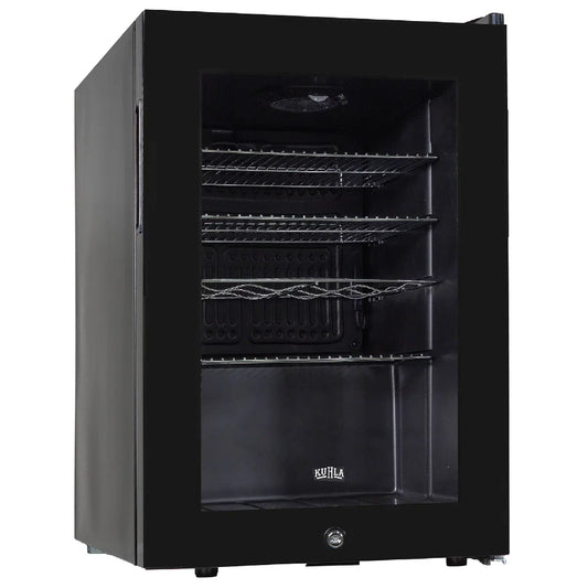 Kuhla KBC2B 62L Lockable Glass Door Beer, Wine and Drinks Cooler in Black