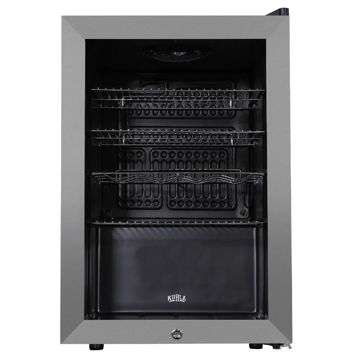 Kuhla KBC2SS 62L Lockable Glass Door Beer, Wine and Drinks Cooler in Stainless Steel