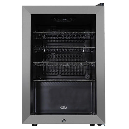 Kuhla KBC2SS 62L Lockable Glass Door Beer, Wine and Drinks Cooler in Stainless Steel