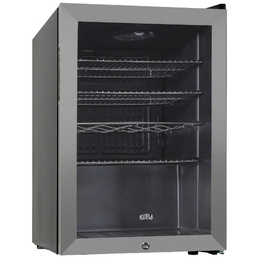 Kuhla KBC2SS 62L Lockable Glass Door Beer, Wine and Drinks Cooler in Stainless Steel