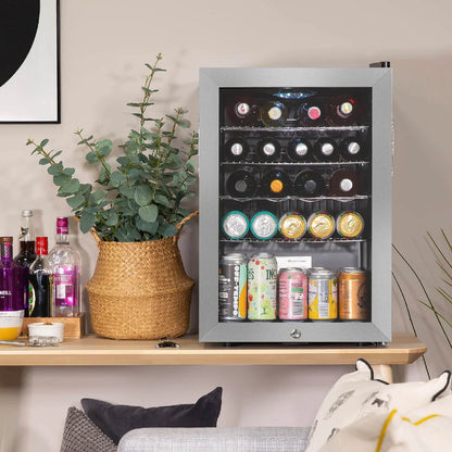 Kuhla KBC2SS 62L Lockable Glass Door Beer, Wine and Drinks Cooler in Stainless Steel