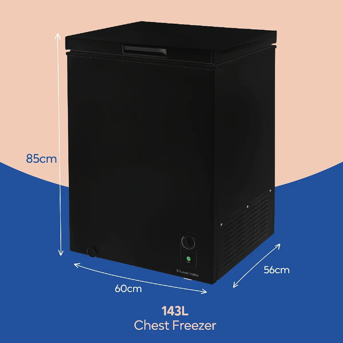 Russell Hobbs RH142CF0E1B 143L Chest Freezer in Black