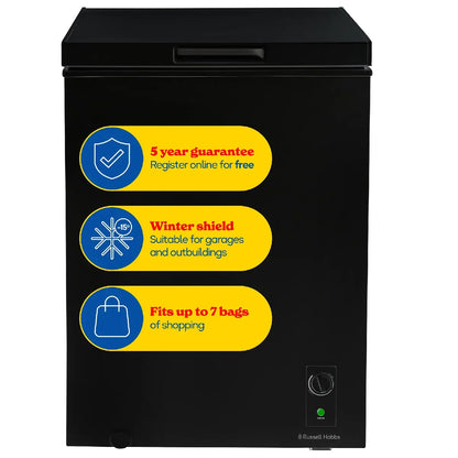 Russell Hobbs RH142CF0E1B 143L Chest Freezer in Black