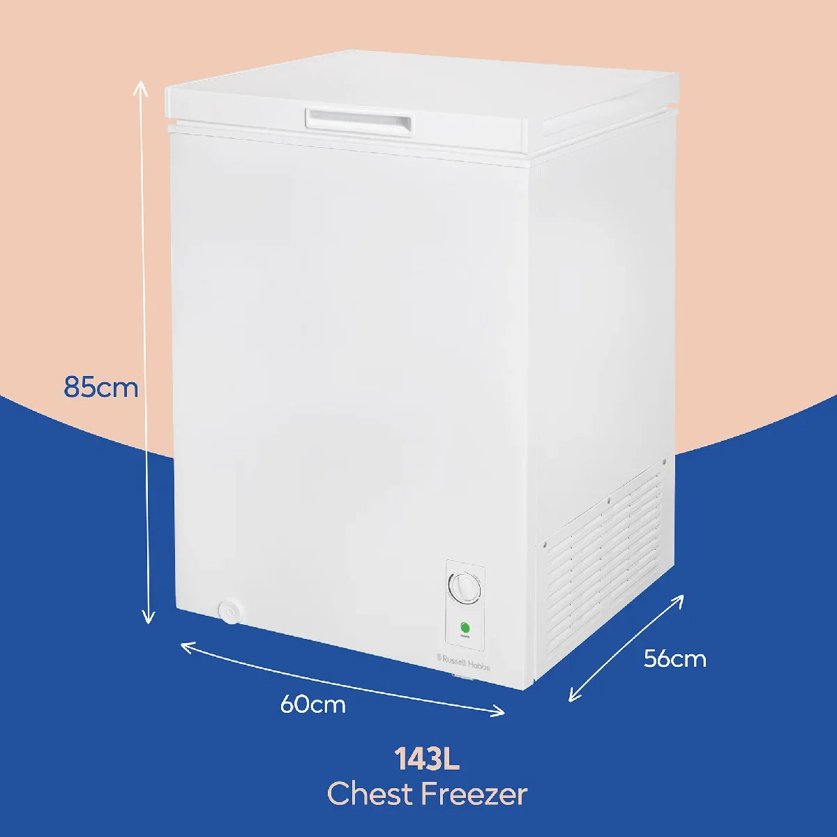 Russell Hobbs RH142CF0E1W 143L Chest Freezer in White
