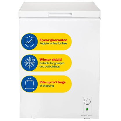 Russell Hobbs RH142CF0E1W 143L Chest Freezer in White