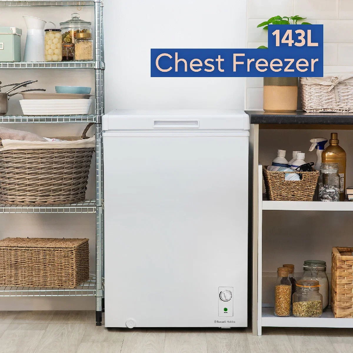 Russell Hobbs RH142CF0E1W 143L Chest Freezer in White