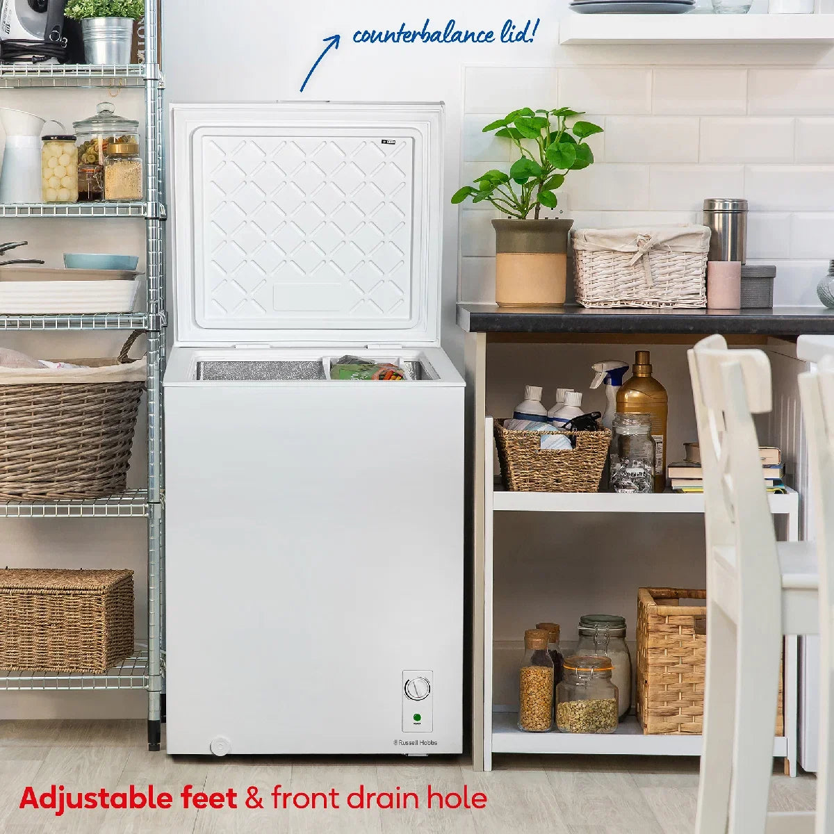 Russell Hobbs RH142CF0E1W 143L Chest Freezer in White