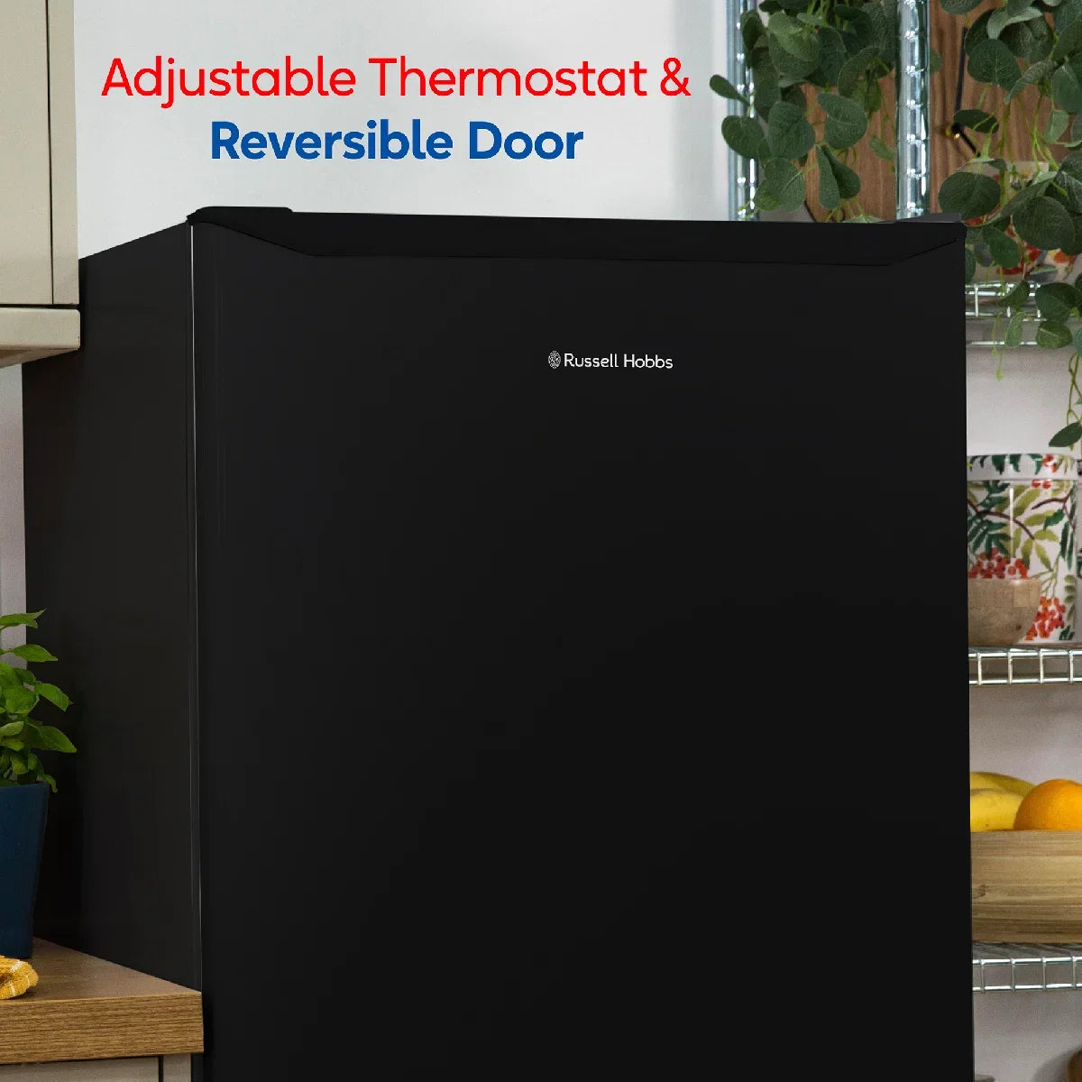Russell Hobbs RH143FZ552E1B Freestanding Freezer, 55cm Wide, Black