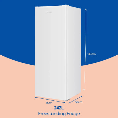 Russell Hobbs RH143LF552E1W White 55cm Wide 143cm High Larder Fridge