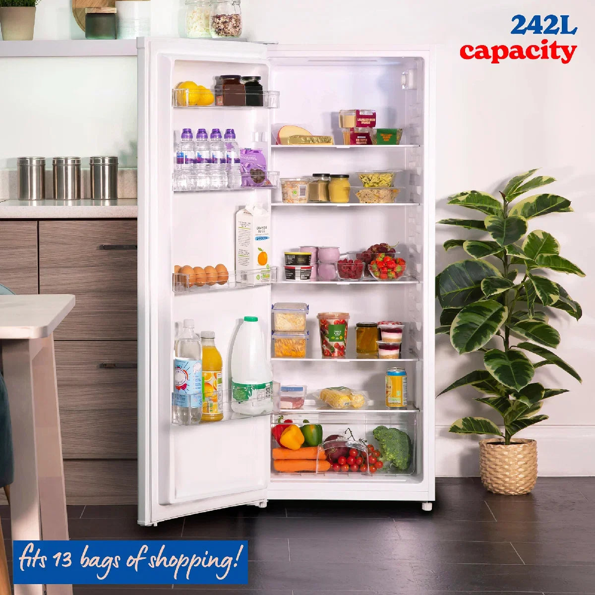 Russell Hobbs RH143LF552E1W White 55cm Wide 143cm High Larder Fridge