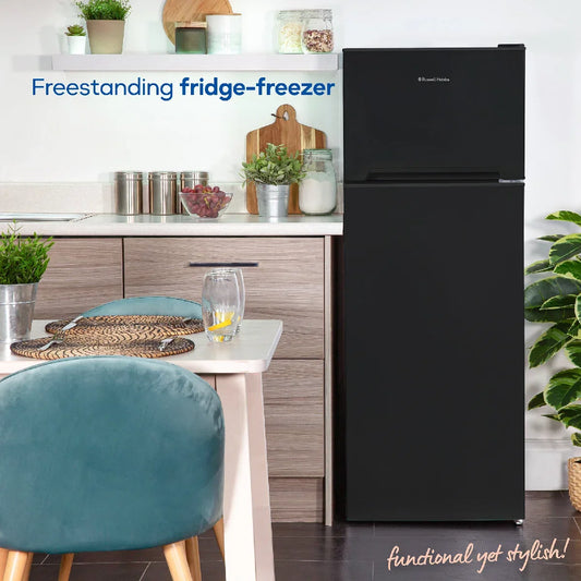Russell Hobbs White 54cm Wide 145cm High Freestanding Fridge Freezer (Top Mounted) RH144TMFF541E1B