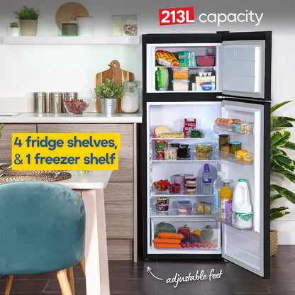 Russell Hobbs White 54cm Wide 145cm High Freestanding Fridge Freezer (Top Mounted) RH144TMFF541E1B