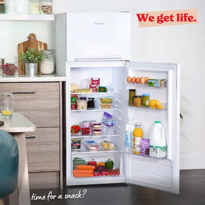 Russell Hobbs White 54cm Wide 145cm High Freestanding Fridge Freezer (Top Mounted) RH144TMFF541E1W
