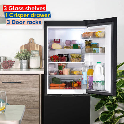 Russell Hobbs RH145FF501E1B Freestanding Low Frost Fridge Freezer in Black