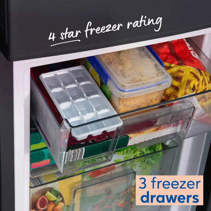 Russell Hobbs RH145FF501E1B Freestanding Low Frost Fridge Freezer in Black
