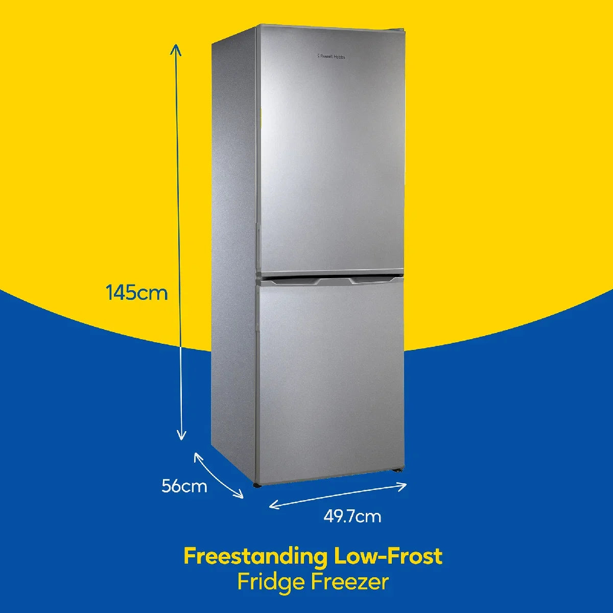 Russell Hobbs RH145FF501E1S Freestanding Low Frost Fridge Freezer in Silver
