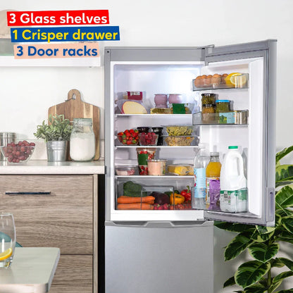 Russell Hobbs RH145FF501E1S Freestanding Low Frost Fridge Freezer in Silver