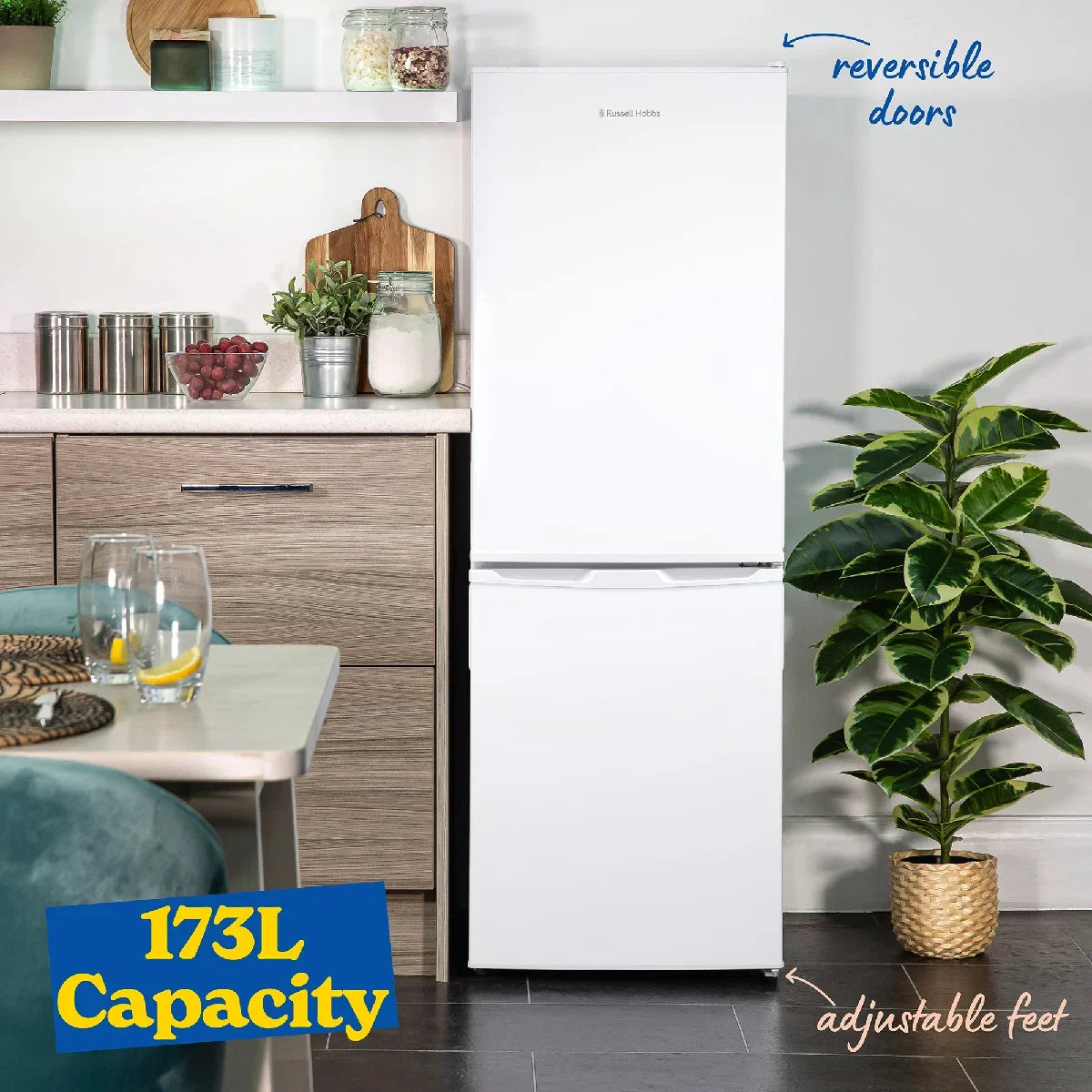Russell Hobbs RH145FF501E1W Freestanding Low Frost Fridge Freezer in White