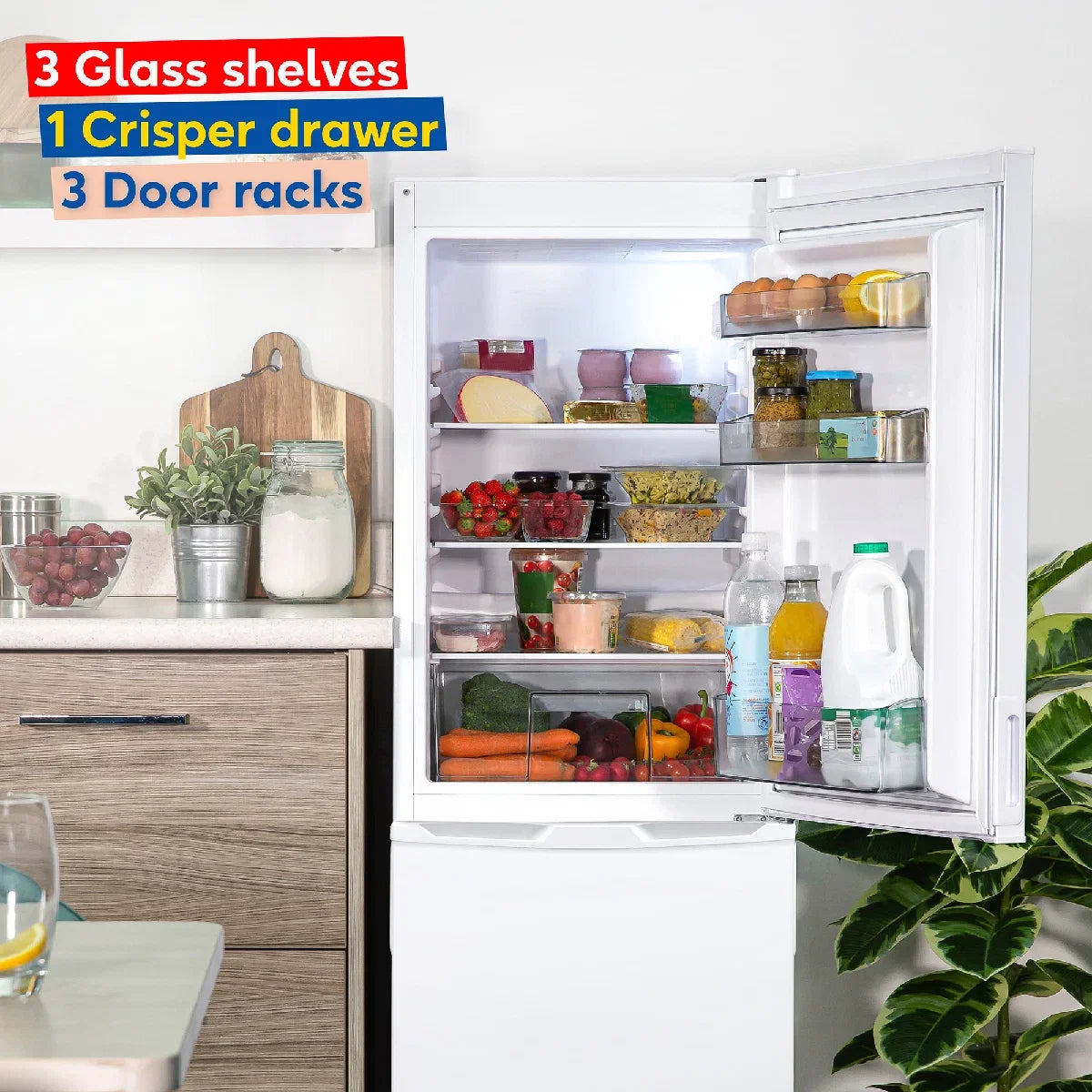 Russell Hobbs RH145FF501E1W Freestanding Low Frost Fridge Freezer in White