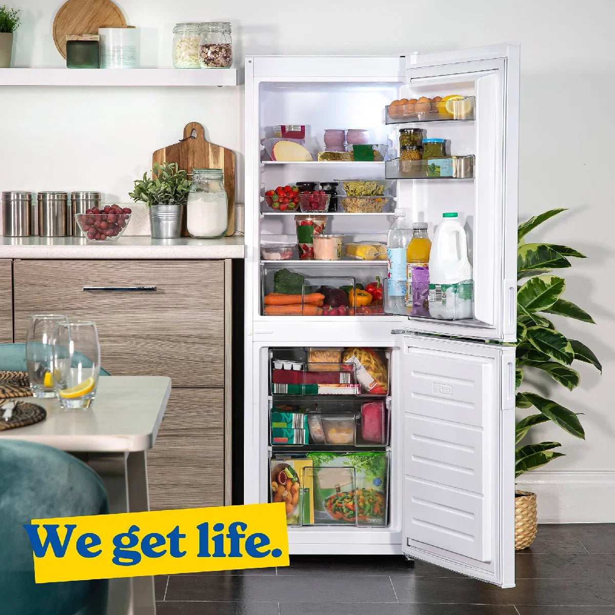 Russell Hobbs RH145FF501E1W Freestanding Low Frost Fridge Freezer in White
