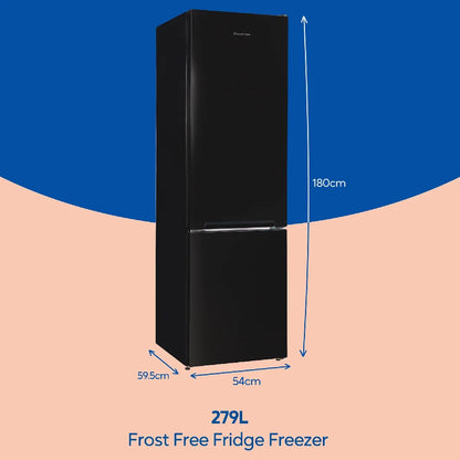 Russell Hobbs RH180FFFF551E1B Black 54cm Wide 180cm High Freestanding Frost Free Fridge Freezer