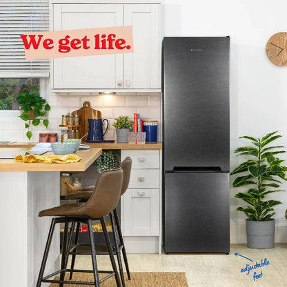 Russell Hobbs RH180FFFF551E1DS Dark Steel 54cm Wide 180cm High Freestanding Frost Free Fridge Freezer