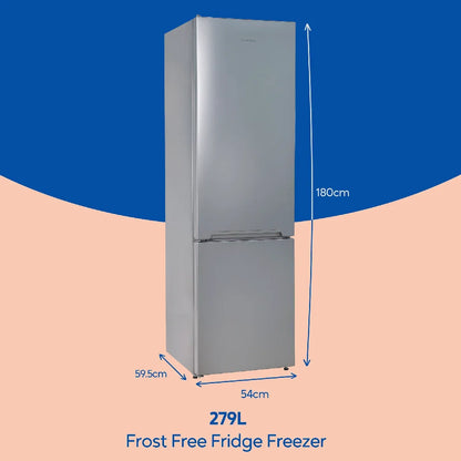Russell Hobbs RH180FFFF551E1S Silver 54cm Wide 180cm High Freestanding Frost Free Fridge Freezer