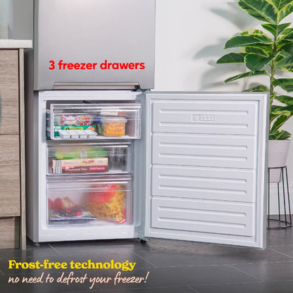 Russell Hobbs RH180FFFF551E1S Silver 54cm Wide 180cm High Freestanding Frost Free Fridge Freezer