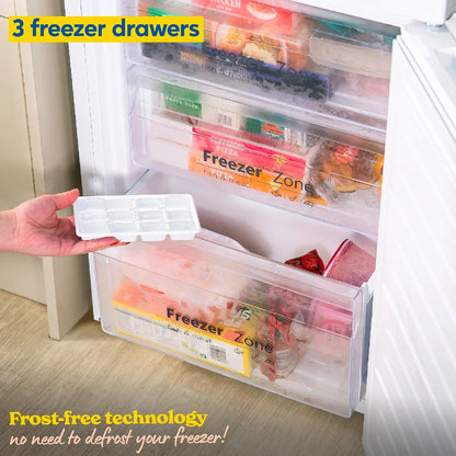 Russell Hobbs RH180FFFF551E1WWD White 54cm Wide 180cm High Freestanding Frost Free Fridge Freezer with Water Dispenser