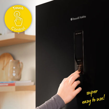 Russell Hobbs RH184FF602C1B, 60/40 Freestanding 323L Total No Frost Fridge Freezer in Black