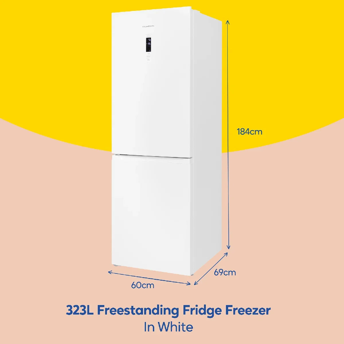 Russell Hobbs RH184FF602C1W, 60/40 Freestanding 323L Total No Frost Fridge Freezer in White