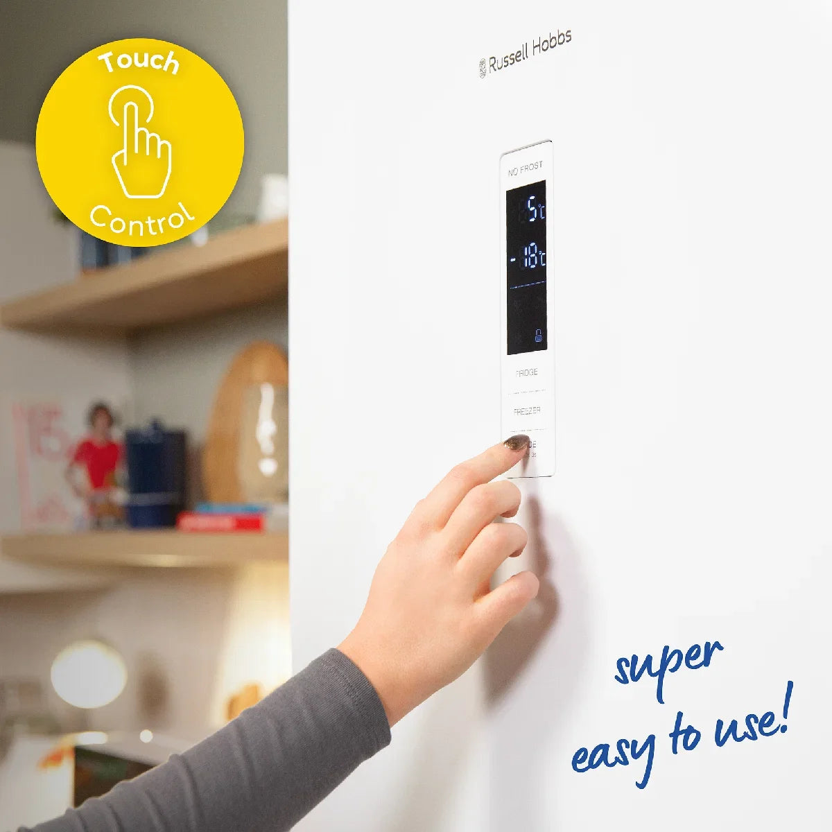 Russell Hobbs RH184FF602C1W, 60/40 Freestanding 323L Total No Frost Fridge Freezer in White