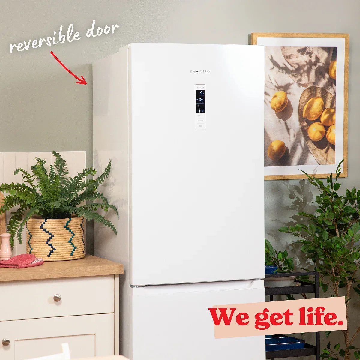 Russell Hobbs RH184FF602C1W, 60/40 Freestanding 323L Total No Frost Fridge Freezer in White