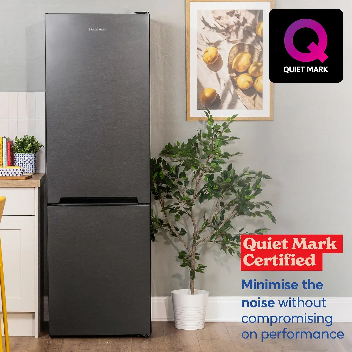 Russell Hobbs RH185FF601C1AN, 331L Freestanding 60/40 Split C Class Total No Frost Fridge Freezer in Anthracite