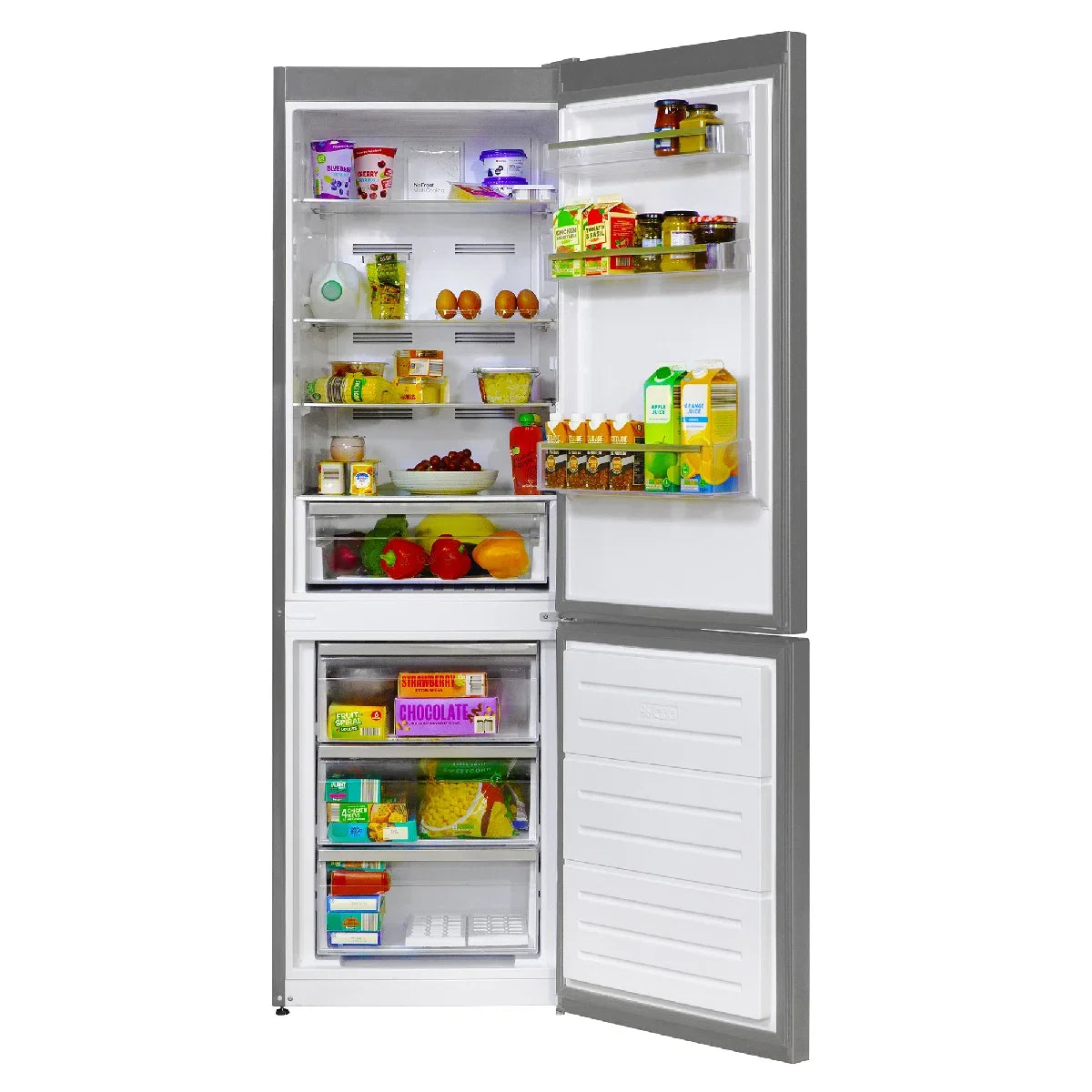 Russell Hobbs RH185FF601C1SS, 331L Freestanding 60/40 Split C Class Total No Frost Fridge Freezer in Stainless Steel