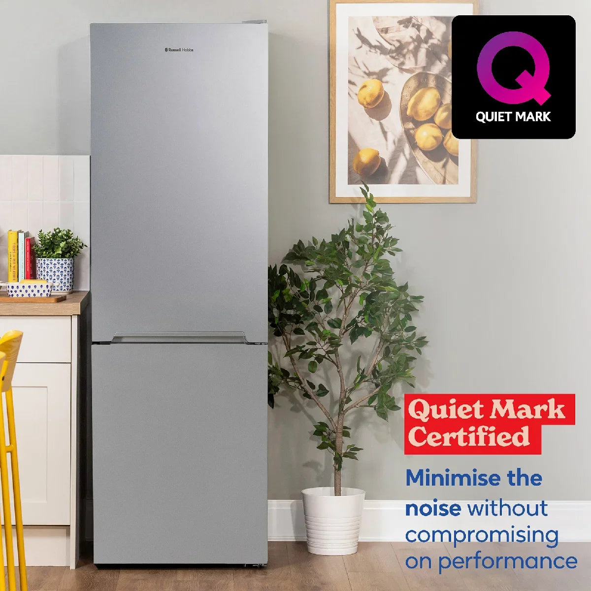 Russell Hobbs RH185FF601C1SS, 331L Freestanding 60/40 Split C Class Total No Frost Fridge Freezer in Stainless Steel