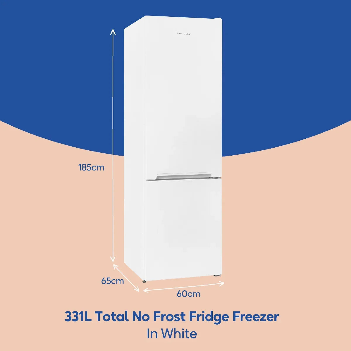 Russell Hobbs RH185FF601C1W, 331L Freestanding 60/40 Split C Class Total No Frost Fridge Freezer in White