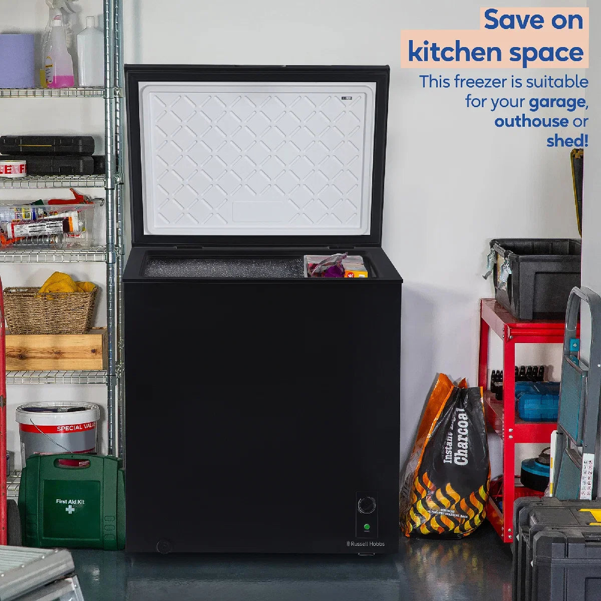 Russell Hobbs RH198CF0E1B 198L Chest Freezer in Black