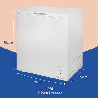 Russell Hobbs RH198CF0E1W 198L Chest Freezer in White