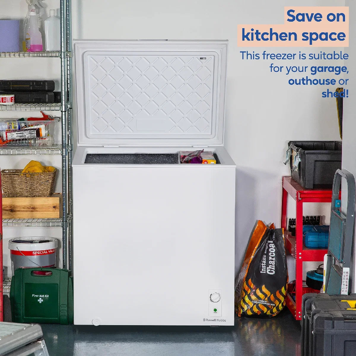 Russell Hobbs RH198CF0E1W 198L Chest Freezer in White